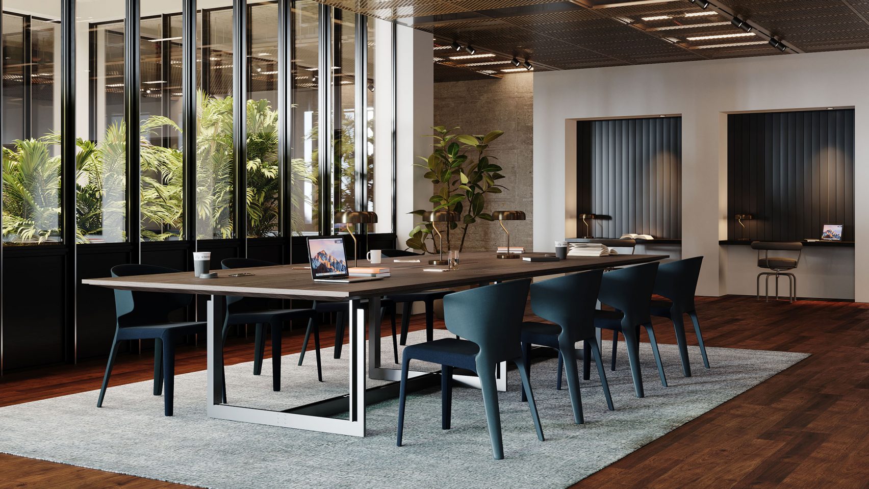 Sarpi Office table via Carlo Scarpa for Cassina Pro