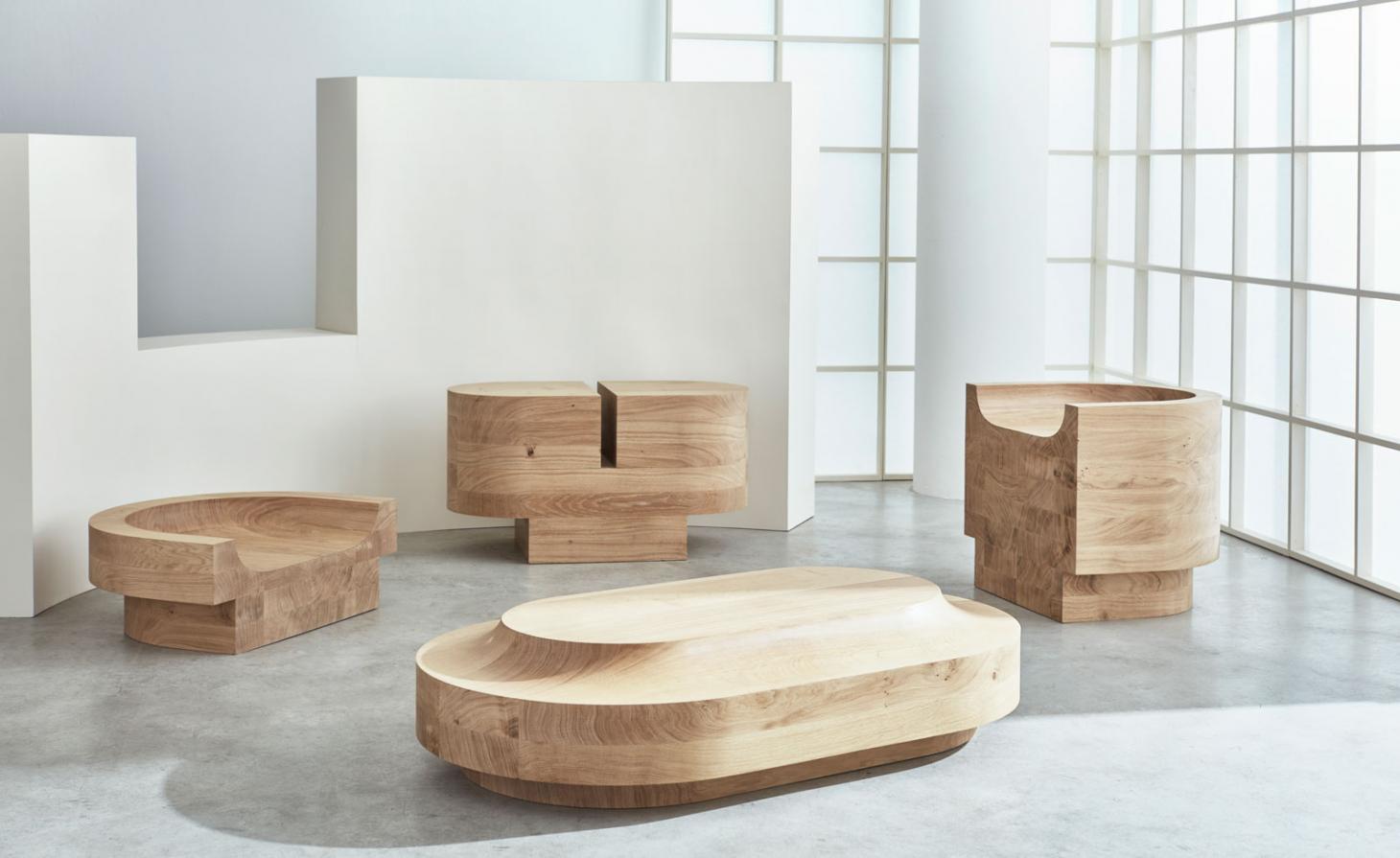 Benni Allan’s new furniture assortment attracts erotic shapes strong oak